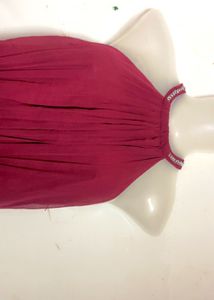 Burgundy Halter Maxi Dress