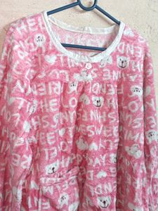 2PCS Trendy Oversized Fleece Fashion Night Suit