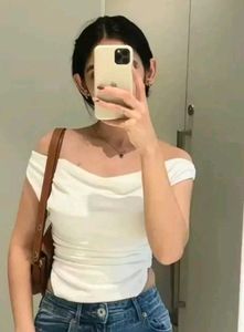 Chic Off-Shoulder White Top