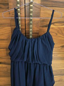 Navy Blue Flowy Midi Dress