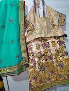 Lehenga Choli Set With One Blouse Free