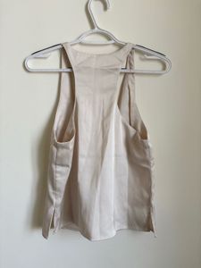Cream Racerback Tank Top