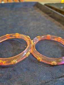 Set of Colorful Bangles with Embellishments