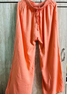 Peach Color Plazo