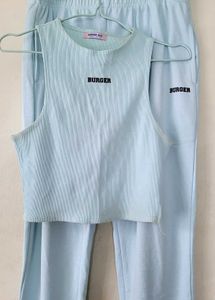 Light Blue Sweatpant Set