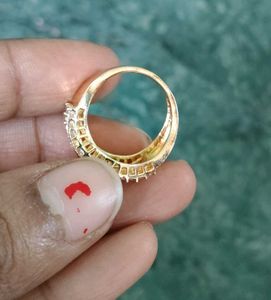 Golden American Diamond Ring
