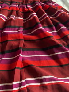 Vibrant Striped Fit &amp; Flare Dress