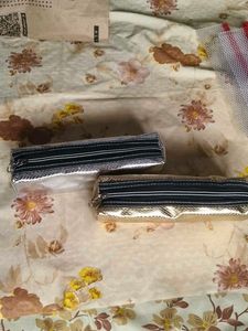 Metallic Cosmetic Pouch Set