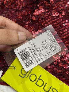 GLOBUS Maroon Sequins Bodycone dress