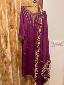 Elegant Silk Kurta Set with Dupatta