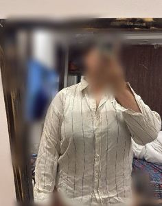 Striped Linen Blend Oversized Shirt
