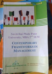 Contemporary Frameworks in Management MBA, SPPU