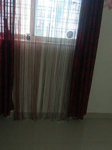 Sheer Decorative Curtain With Beads