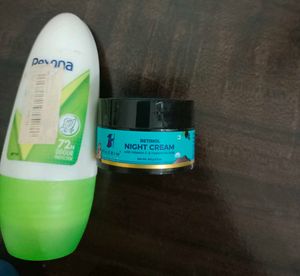 Night Cream &amp; Rexona roll on