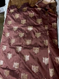 Mauve designer Banarasi silk saree with blouse