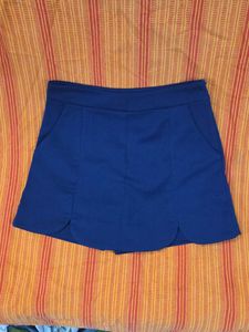 Blue A-Line Skort