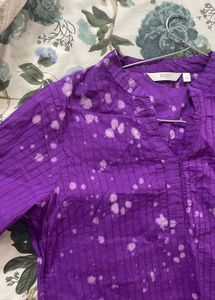 MAX Purple Tie-Dye Cotton Kurti