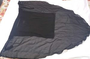 Elegant Black Sheer Naqab face piece double cover