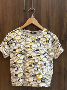 Fun Taxi Print Crop Top