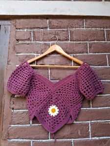 Crochet Daisy Crop Top