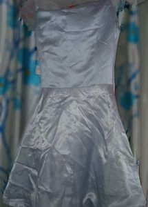 🩶Elegant grey tulle Ruffled Dress short gown