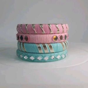 Teal Bangles Set of 4🩵