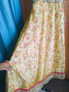 🧿❤️Pink &amp; Yellow Ethenic gown🧿❤️