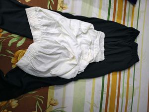 Stylish Black Pants &amp; White Top Set