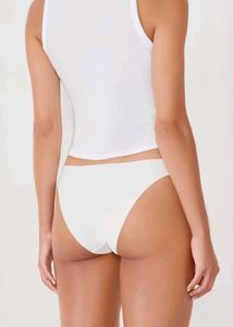 Etam Luxurious White Lace Trim Briefs