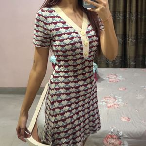 Patterned Mini Dress