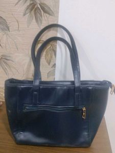 Lavie Dark Blue Textured Handbag