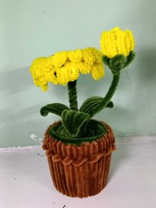 Yellow Pipe Cleaner Sunflower