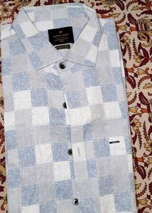 Men's Casual Checkered Shirt & Raymond Pant Set