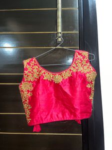 Vibrant Pink Embroidered Blouse