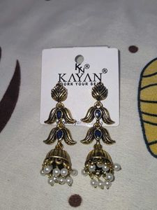 Kayan Jhumka Earrings - Elegant Gold Tone