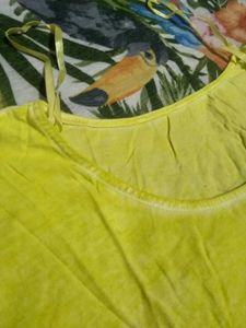 Yellow Cropped T-Shirt
