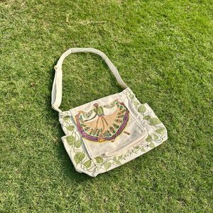 Brand new Hanpainted Tote Bag with Folk Dancer