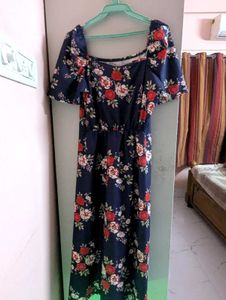 Navy Floral Print Bodycon Dress🌌