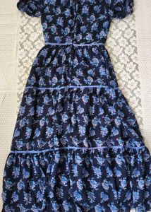 Floral Print Tiered Maxi Dress