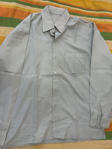 Classic Grey Striped Men's Shirt
