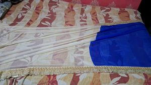 Royal Blue Saree with Golden Border