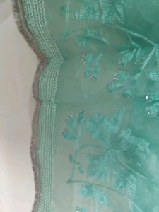 Blue Suit With Silver Work Nag And Lace