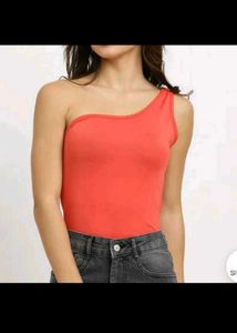 Orange One Shoulder Top