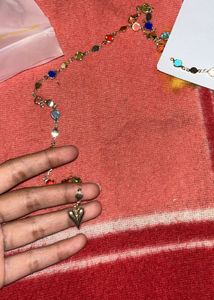 Heart &amp; Gemstone Y Necklace