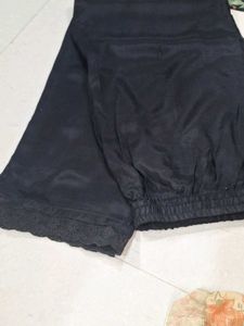 Elegant Black Kurta Set with Peacock Motif