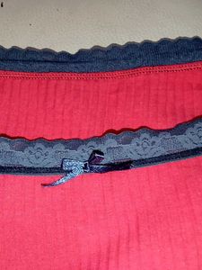 Comfortable Red Lace Trim Panties