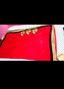 Elegant Red Embroidered Saree