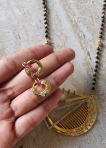 Mangalsutra With Earrings Set 😍