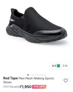 ORIGINAL 💯✨ REDTAPE BLACK 🖤 MEN'S SHOES 💯✨