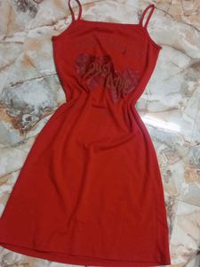 Red Spaghetti Strap Dress